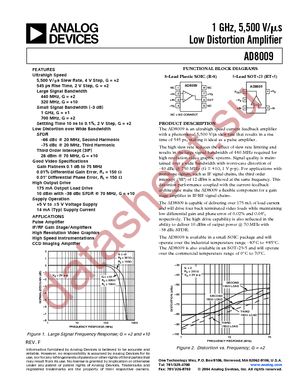 AD8009JRT-R2 datasheet  